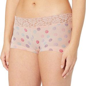Maidenform NWT Painted Spots Dream Cotton Lace Trim Boyshort 40859 5 7
